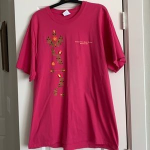 Pink women’s quilting themed t-shirt